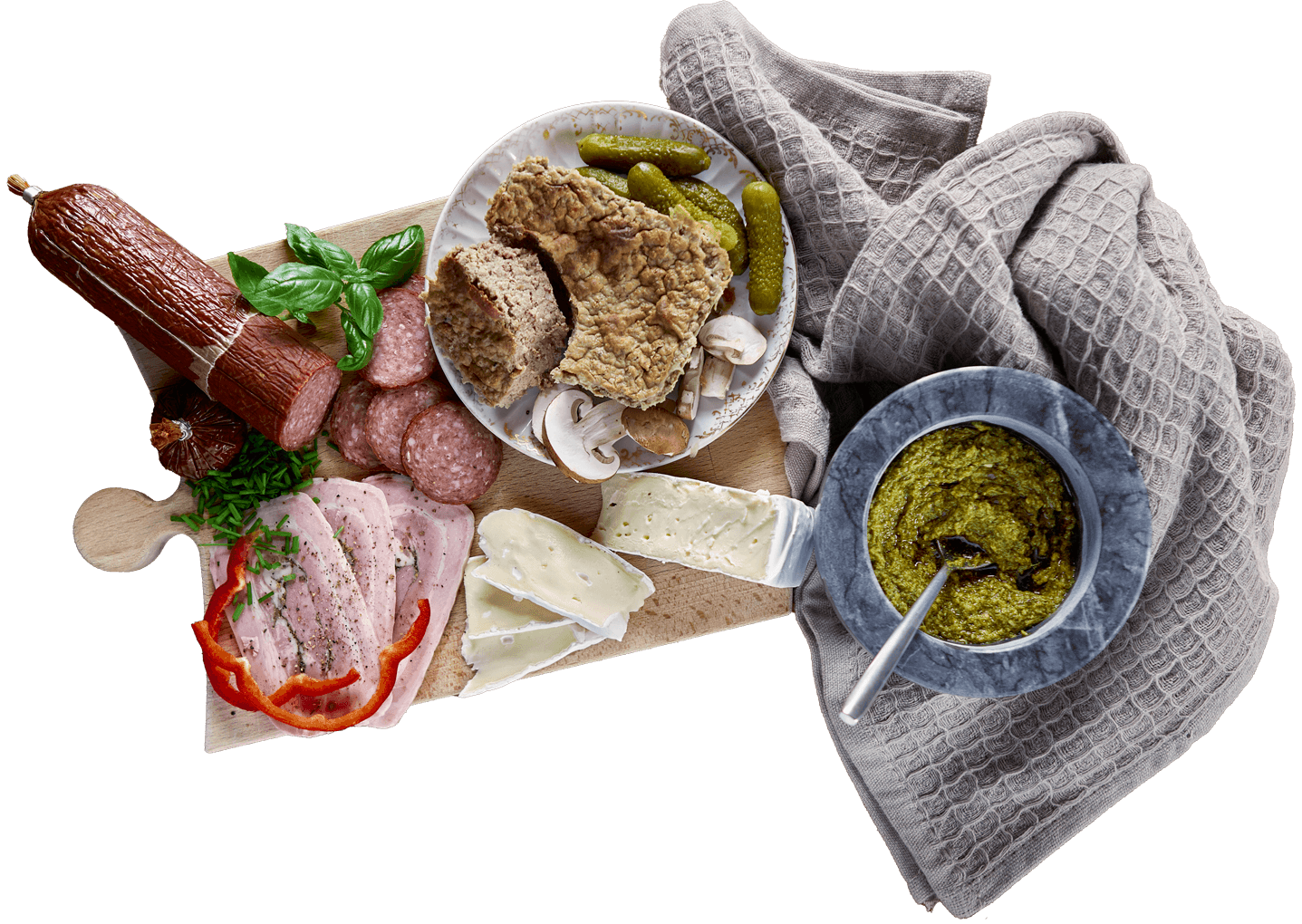 Tapasbræt med pølse